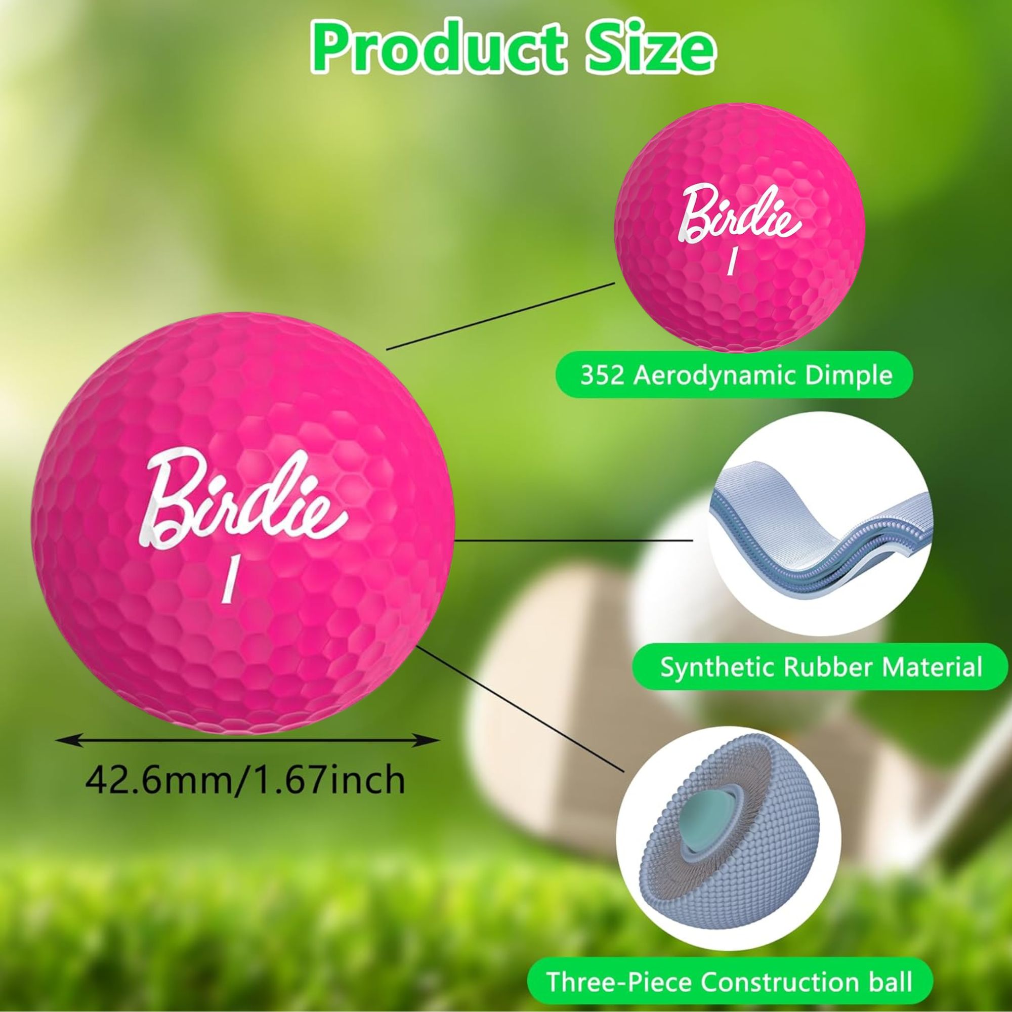 3 sayım Komik Golf Topları - B - Golf Ball Premium incelemesi ve fiyatı